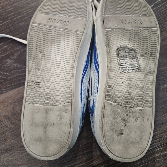 Soludos Leather Sun & Moon Embroidered Sneakers - Picture 4 of 4